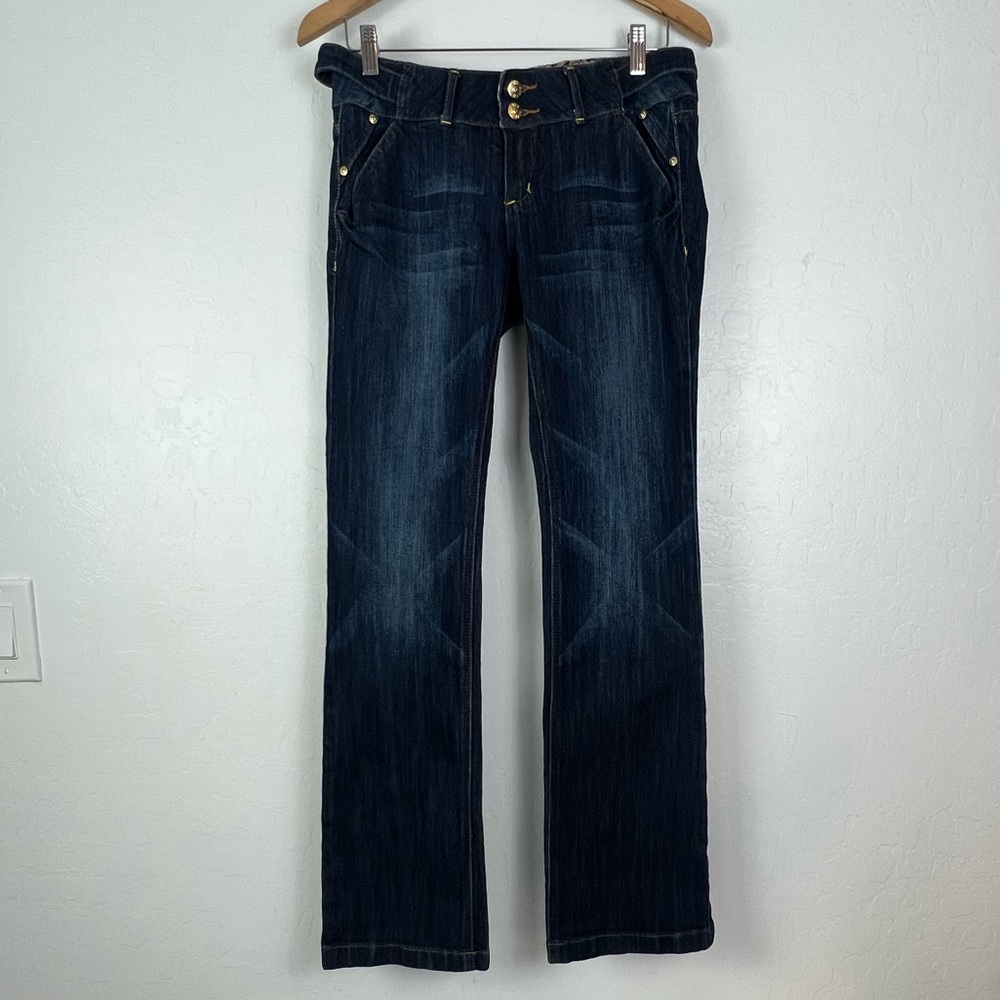 Clash Jeans Blue Size 11 straight legal blue jeans double buttons used